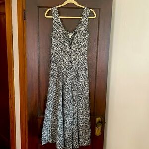 Floral Black and White Jumpsuit